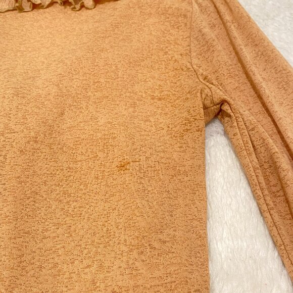 Vintage Eyeshadow Yellow Long Sleeve Ruffle Blouse - Picture 9 of 14